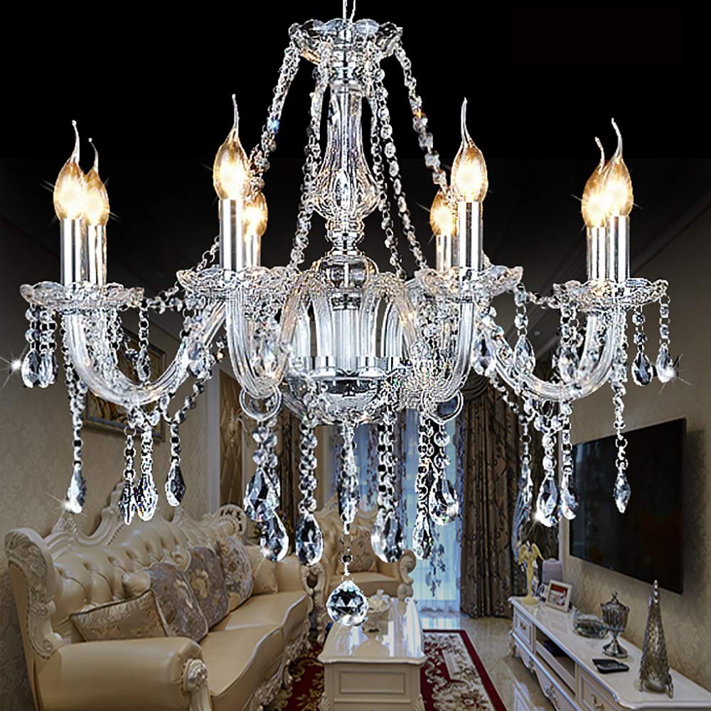 Wdw Clear Genuine K9 Crystal Chandelier 6, 8, 10, 10+5, 16+8, 20+10 (8 Arms)