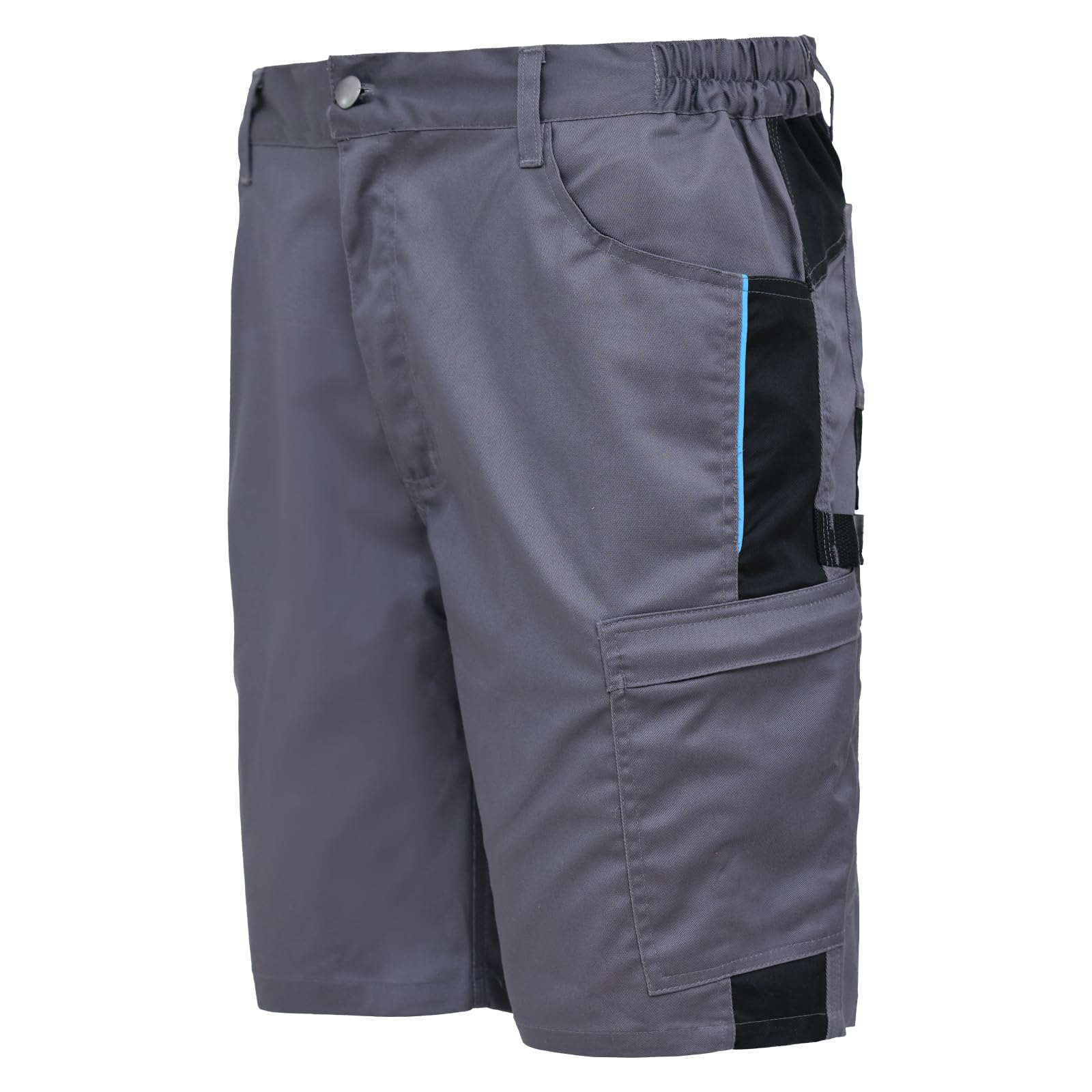 WORK IDEA Short de Travail Extensible pour Homme avec de Nombreuses Poches et Poches à Outils