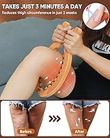 Vista 2 de ONUEMP Removedor de celulitis de madera para piernas, herramientas de terapia de madera, kit de maderoterapia colombiana para drenaje linfático