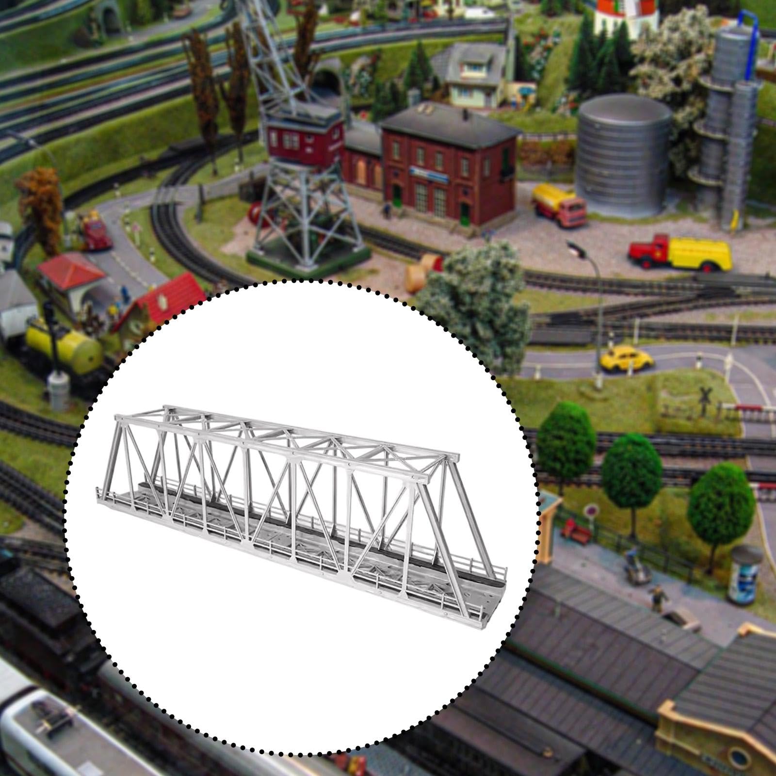 Ponte a Traliccio in Scala HO 1/87, Modello per Ferrovie in Miniatura, Doppio Binario, 40.7cm (16.02")