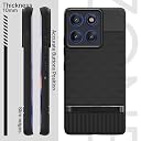 Pikkme Back Cover for Motorola Moto Edge 60 Pro 5G Camera Protection 3D Hexa Cube Design Silicone Protective Bumper Case (Black) gallery image