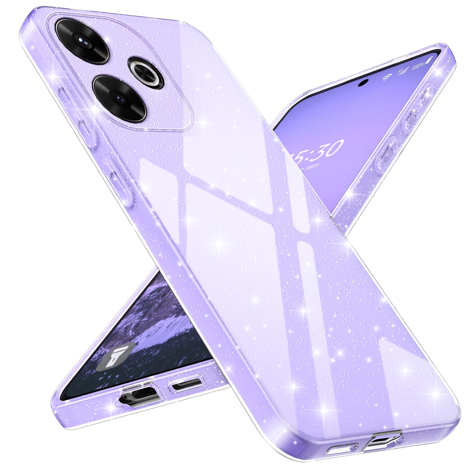 Yichxu Handyhülle Für Xiaomi Redmi 13 4G – Glitzer-Herz-Design, TPU, Stoßfest