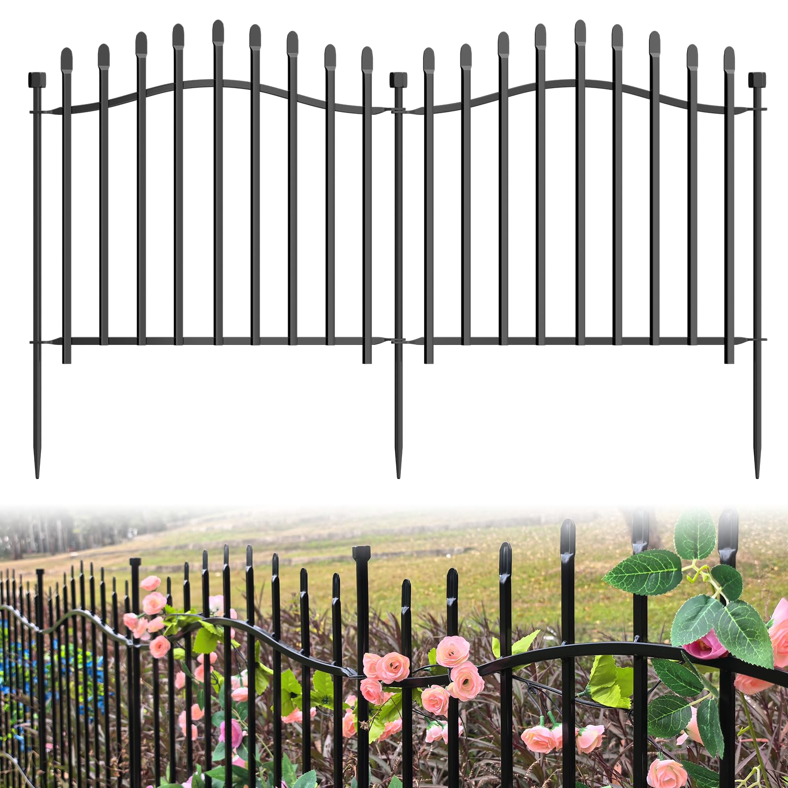 Bilibompa 10 Panels No Dig Garden Fence