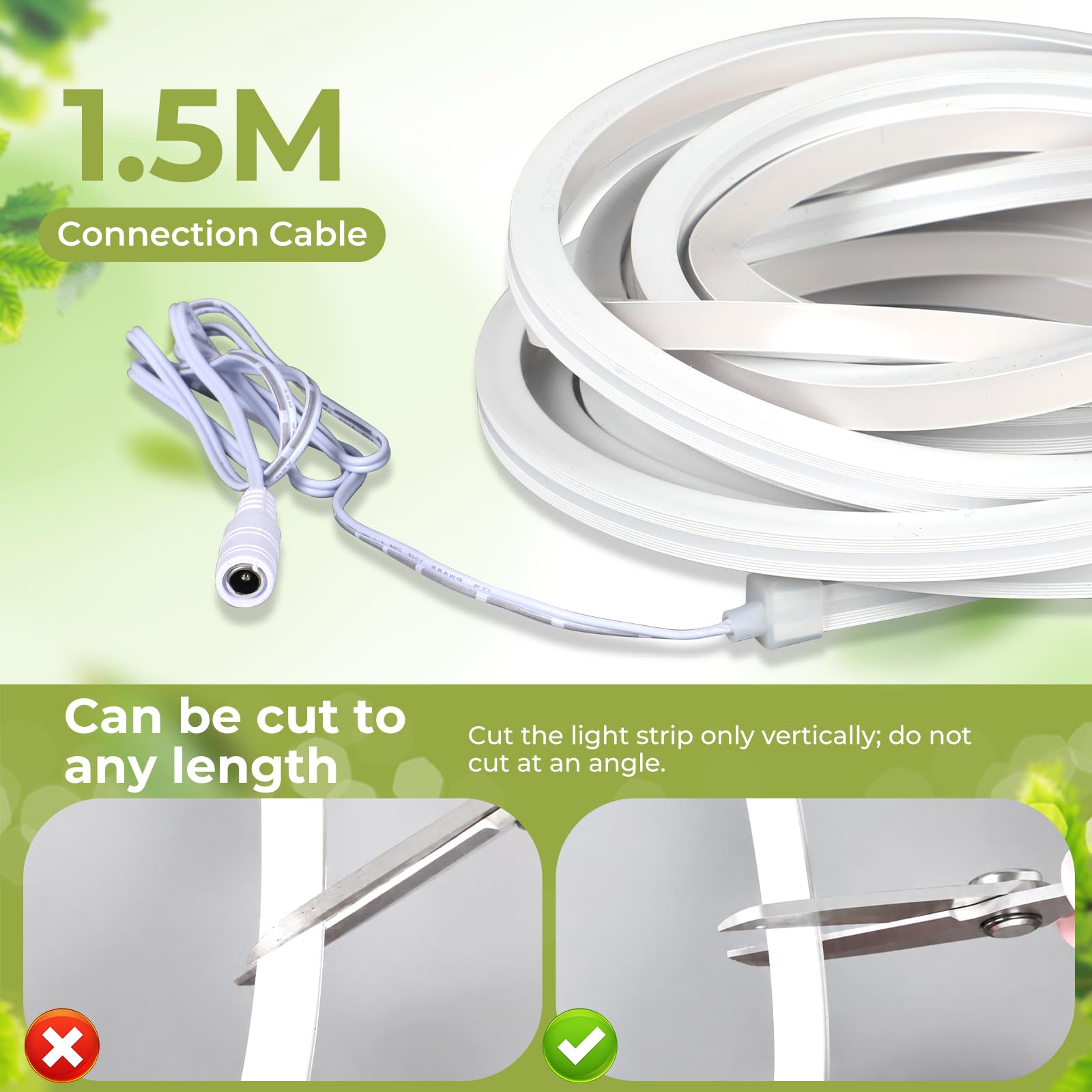 Tira de luz LED de crecimiento 3M, luz de planta enlazable de espectro