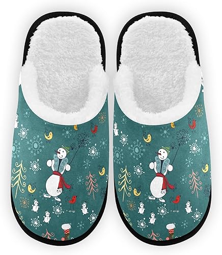 Miniatura 2 de Christmas Santa Deer Snowman Slippers for Women Men Soft Non-Slip Indoor House Slippers Slipper Home Shoes for Gift Hotel Guest Travel Bedroom