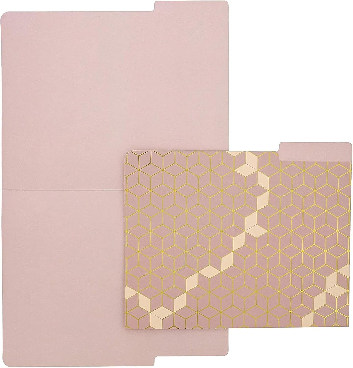 Decorative File Folders with Gold Foil Accents, 1/3 Cut Tab (11.5 x 9.5 In, 12 Pack) : Office Products
