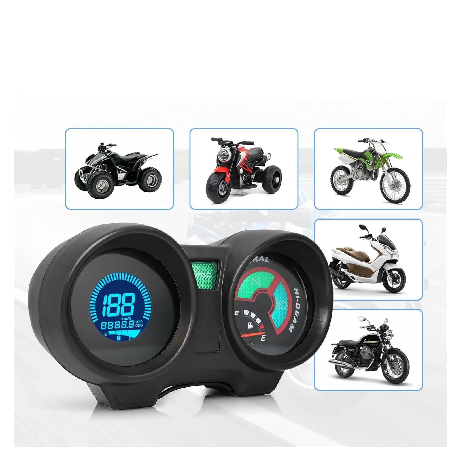 Moto Gauge Contachilometri Contachilometri Per Motocicletta Contachilometri Per Motocicletta Cruscotto Retroilluminato A 7 Colori Per Brasile 150 Per CG150 2004-2009
