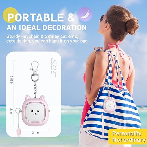 Miniatura 6 de Safe Sound - Alarma personal de 130 dB con canción de sirena fuerte, llavero de alarma de seguridad de emergencia con luz LED, sirena de seguridad
