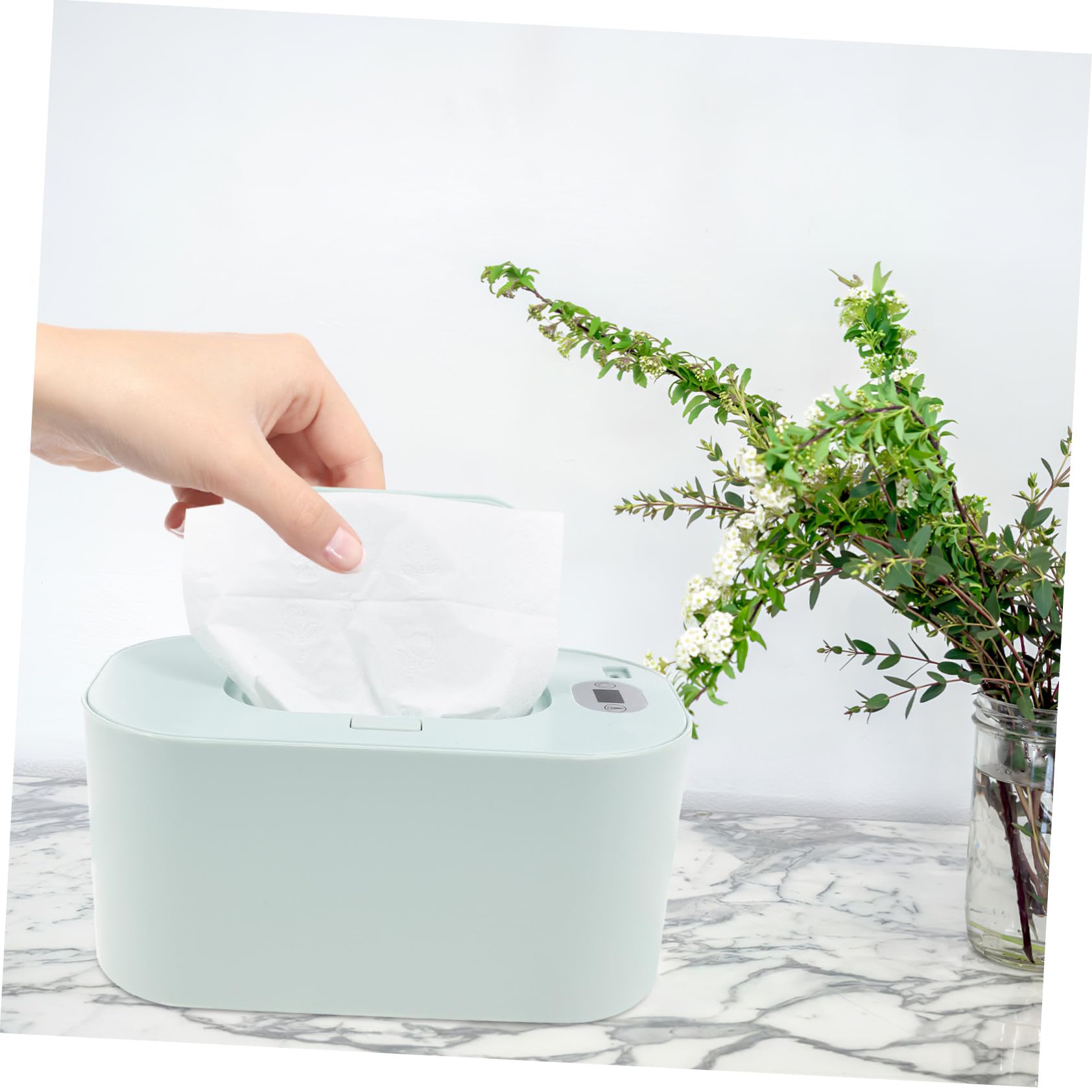 Calentador de Toallitas Portátil USB para Ñiño Verde Temperatura Seleccionable y Material Abs para Uso en Casa y Coche