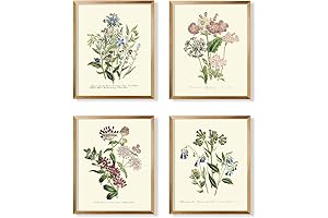 Modern Watercolor Botanical Prints | Vintage Farmhouse Botanical Art