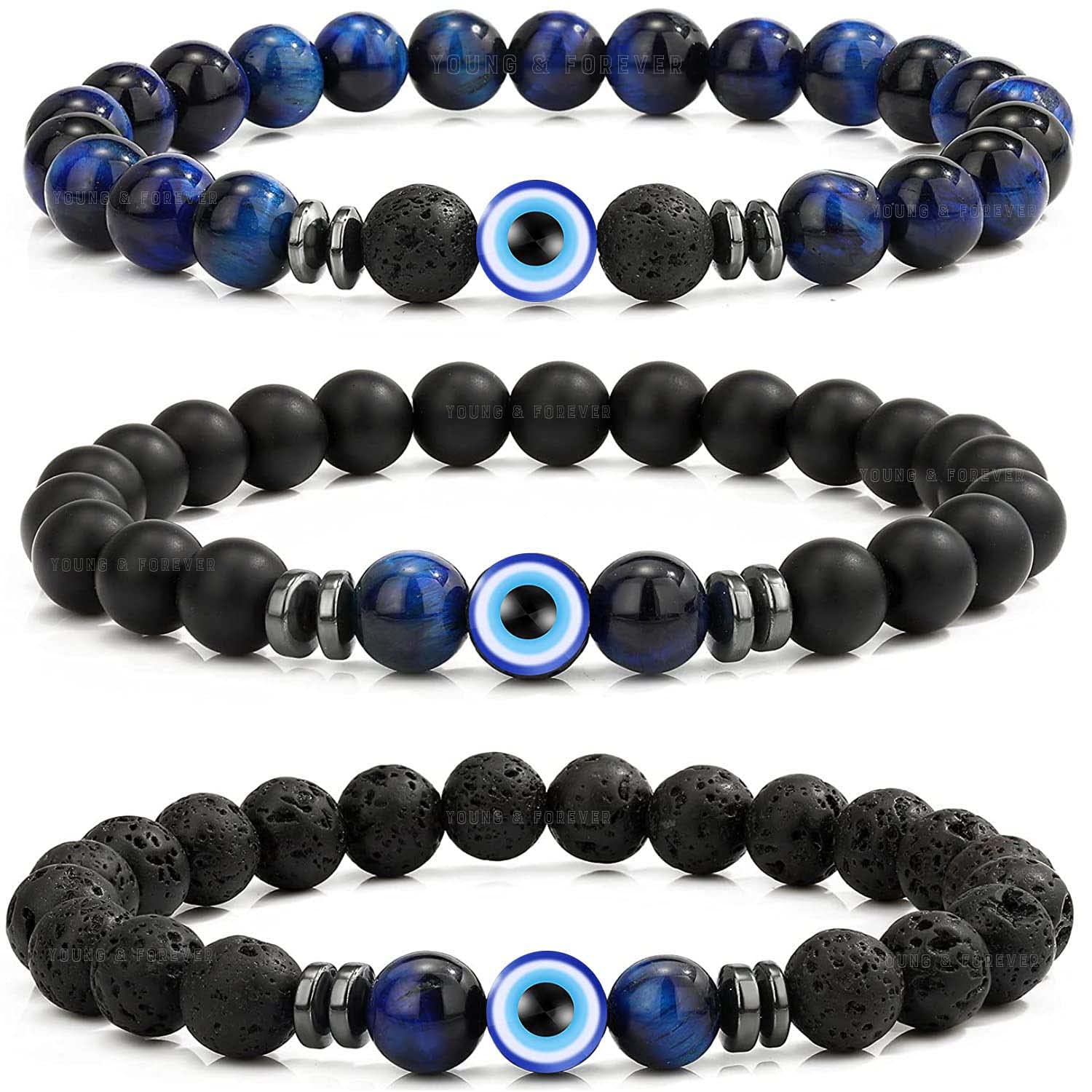Gift Blue Tiger Eye Evil Eye Bracelet for Women-image-26