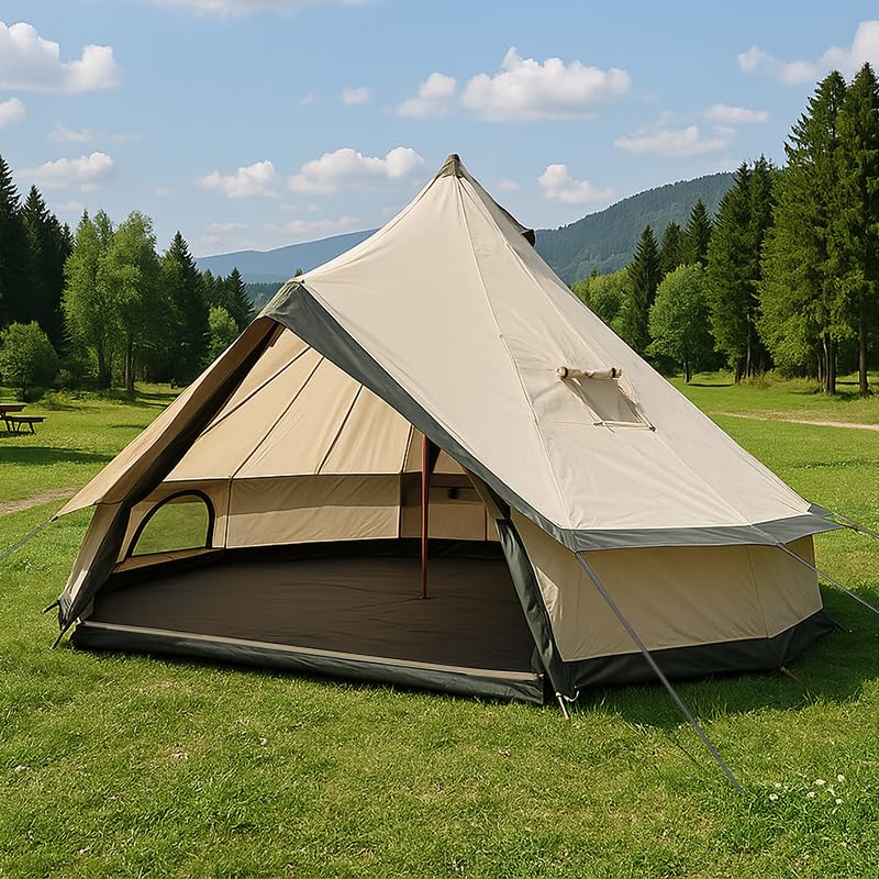 大型テント　ファミリー等でご使用下さい Amazon.co.jp: 【WNJAPAN】ベルテント 4m ワンポールテント 6人用