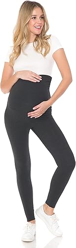 Miniatura 8 de Leggings Depot - Leggings de maternidad para mujer, sobre el vientre, mallas de yoga casuales para embarazo