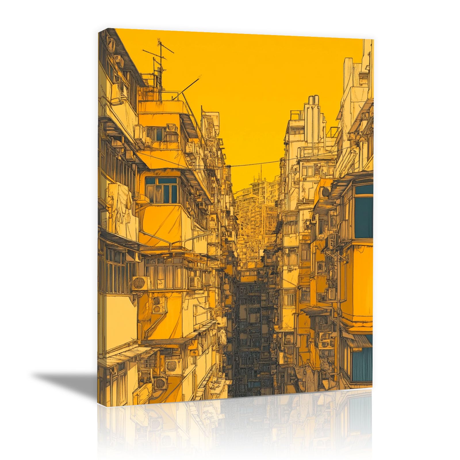 Affiche minimaliste dorée 40x60cm avec cadre inclus - 7