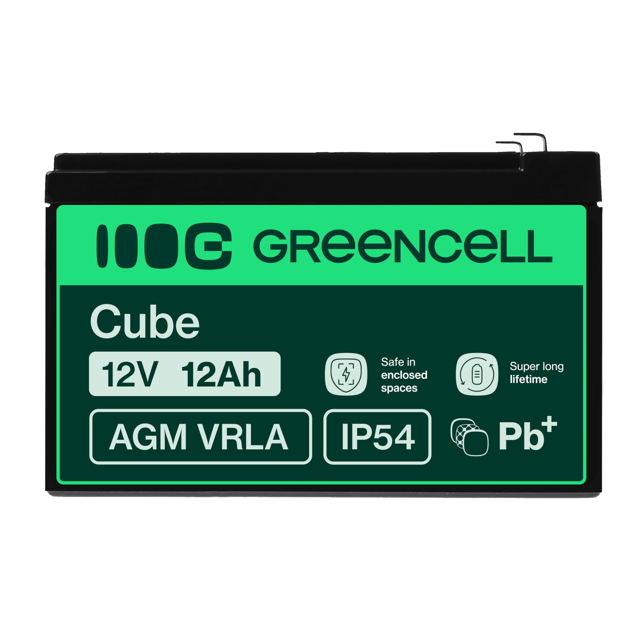 Green Cell Akumulator 12 V 12 Ah (6,3 mm) 12000 mAh VRLA AGM