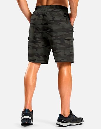 Pudolla Men's Hiking Cargo Shorts with 5 Pockets Lightweight Casual Shorts