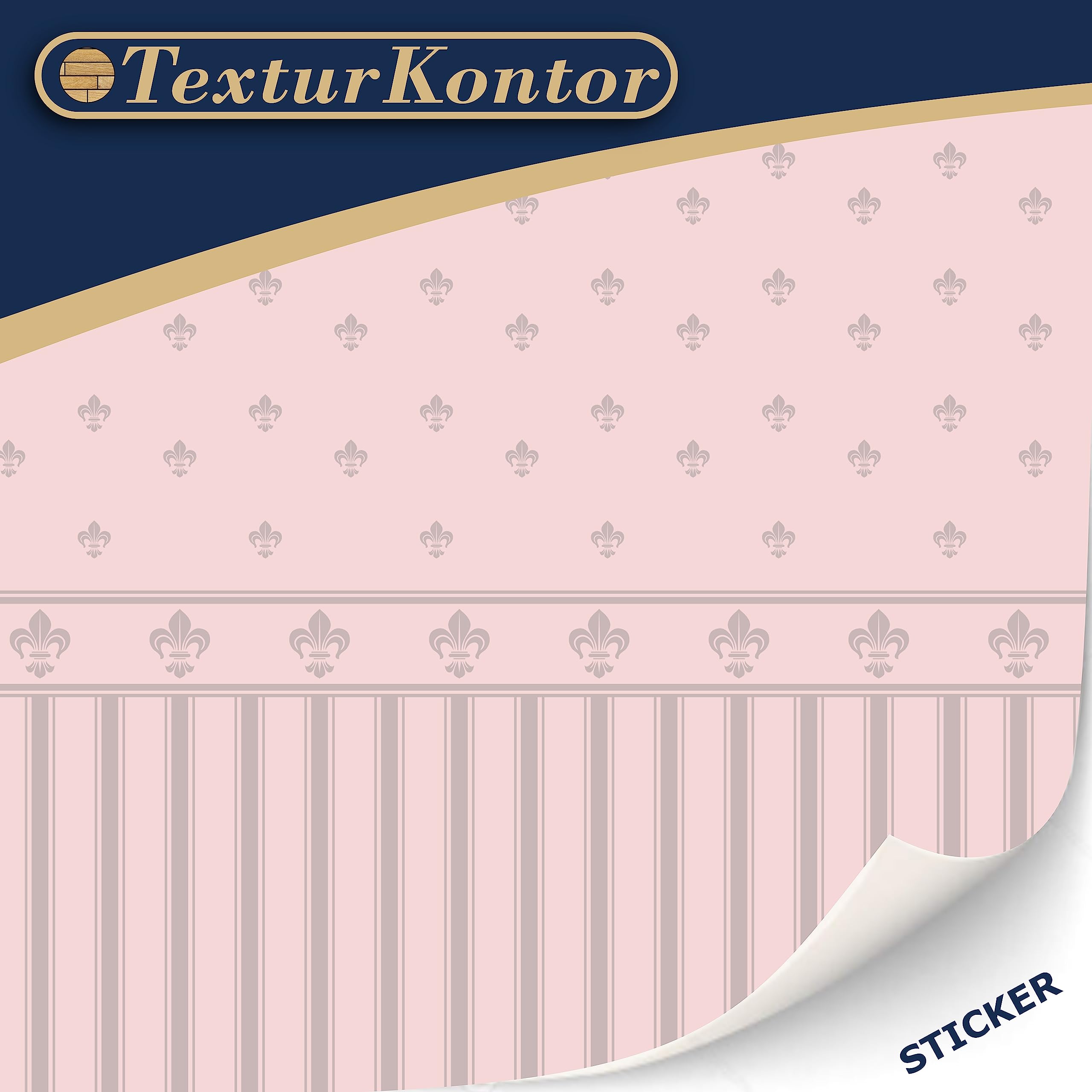 Lilibet 3 Sheets Self-Adhesive Wallpaper for Dollhouses - 1:12 Scale Classic & Victorian Wallpaper