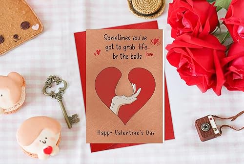 Miniatura 2 de FLYAB Divertida tarjeta de San Valentín para ella y él, tarjeta traviesa del día de San Valentín para marido, esposa, novio, novia, tarjeta de feliz