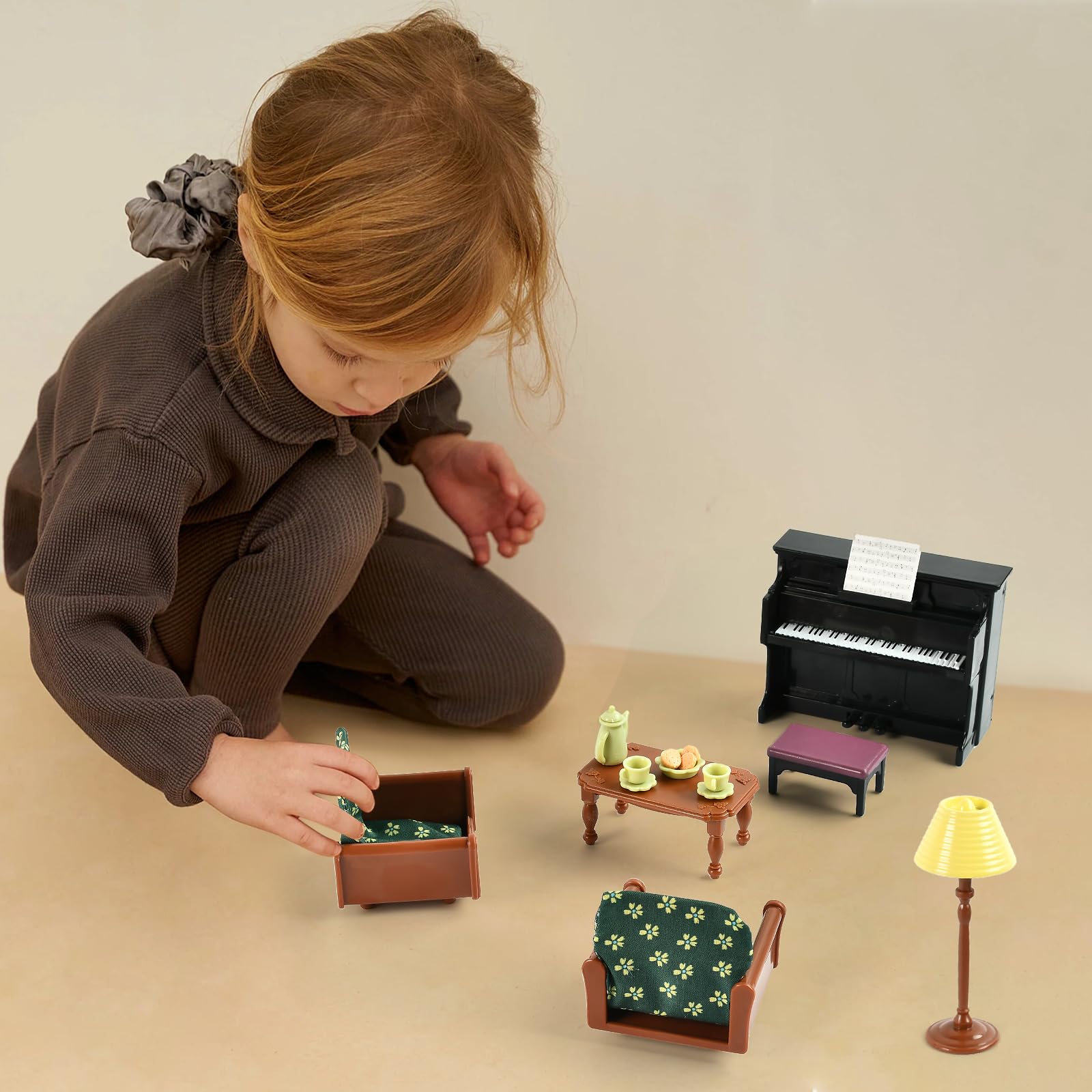 Watris Veiyi Set TV LCD In Miniatura Scala 1:12 Con Telecomando - Accessori Arredamento Per Casa Delle Bambole