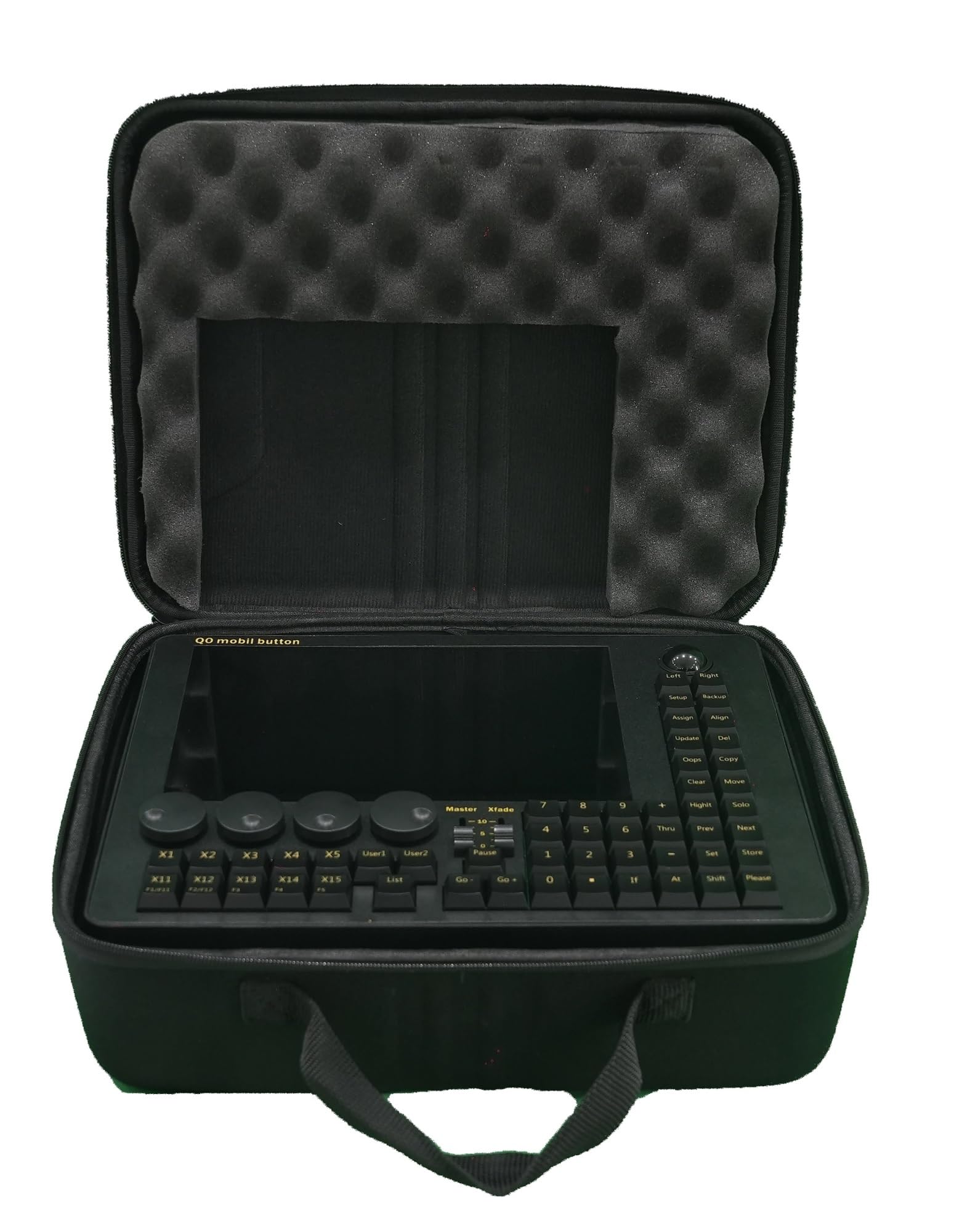 Kontroler DMX, MINI Q0 e Command Wing Sta Lighting Console Touch MA2 Wersja Profesjonalny kontroler oświetlenia Urządzenie biurkowe Dj DMX512 do pokazów świetlnych(Q0 mobil button)