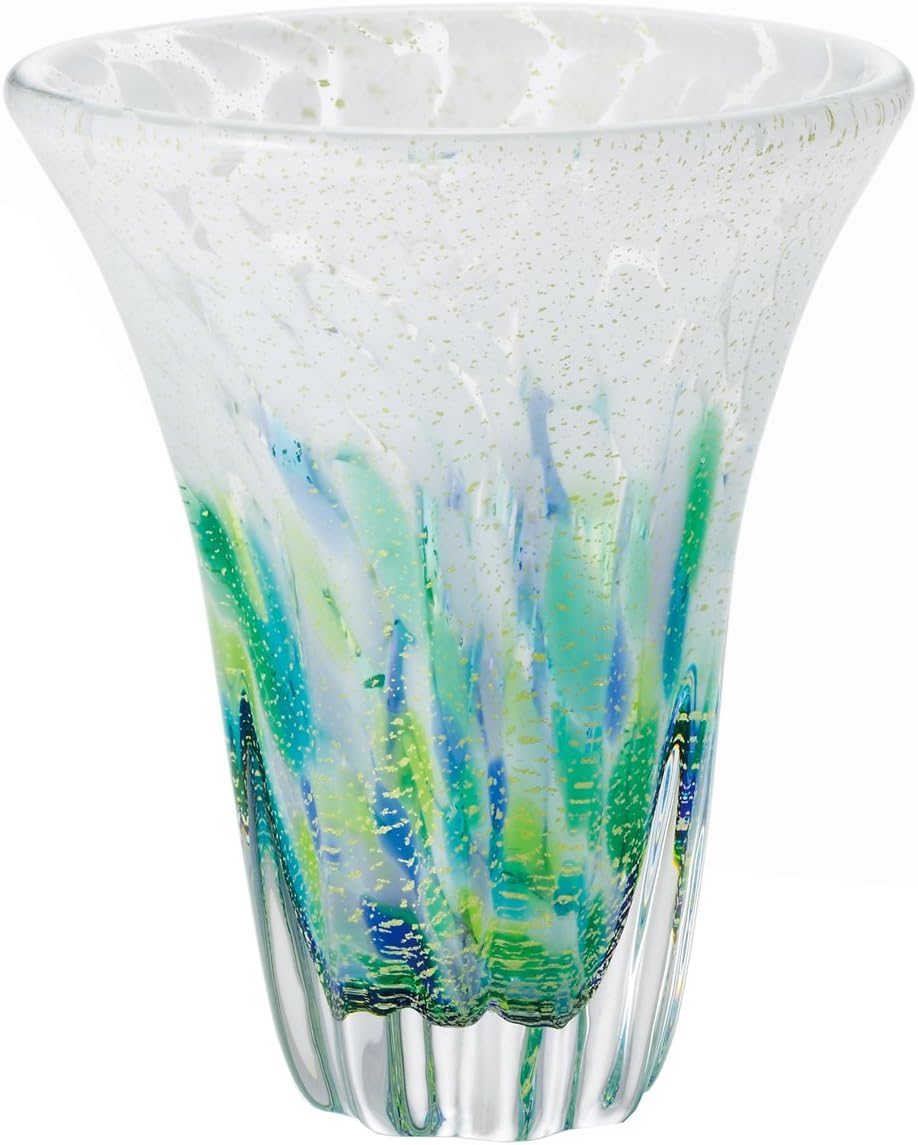 Aderia Tsugaru Vidro F-71742 Hydrangea Flower Vase, Large 4.3 x 7.1 inches (11 x 18 cm), Made in Japan