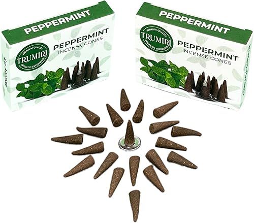 Miniatura 6 de Conos de incienso de menta  Total de 20 conos de incienso  Paquete doble de 10 conos de insencia  Conos de incienso perfumados  aromas de incienso