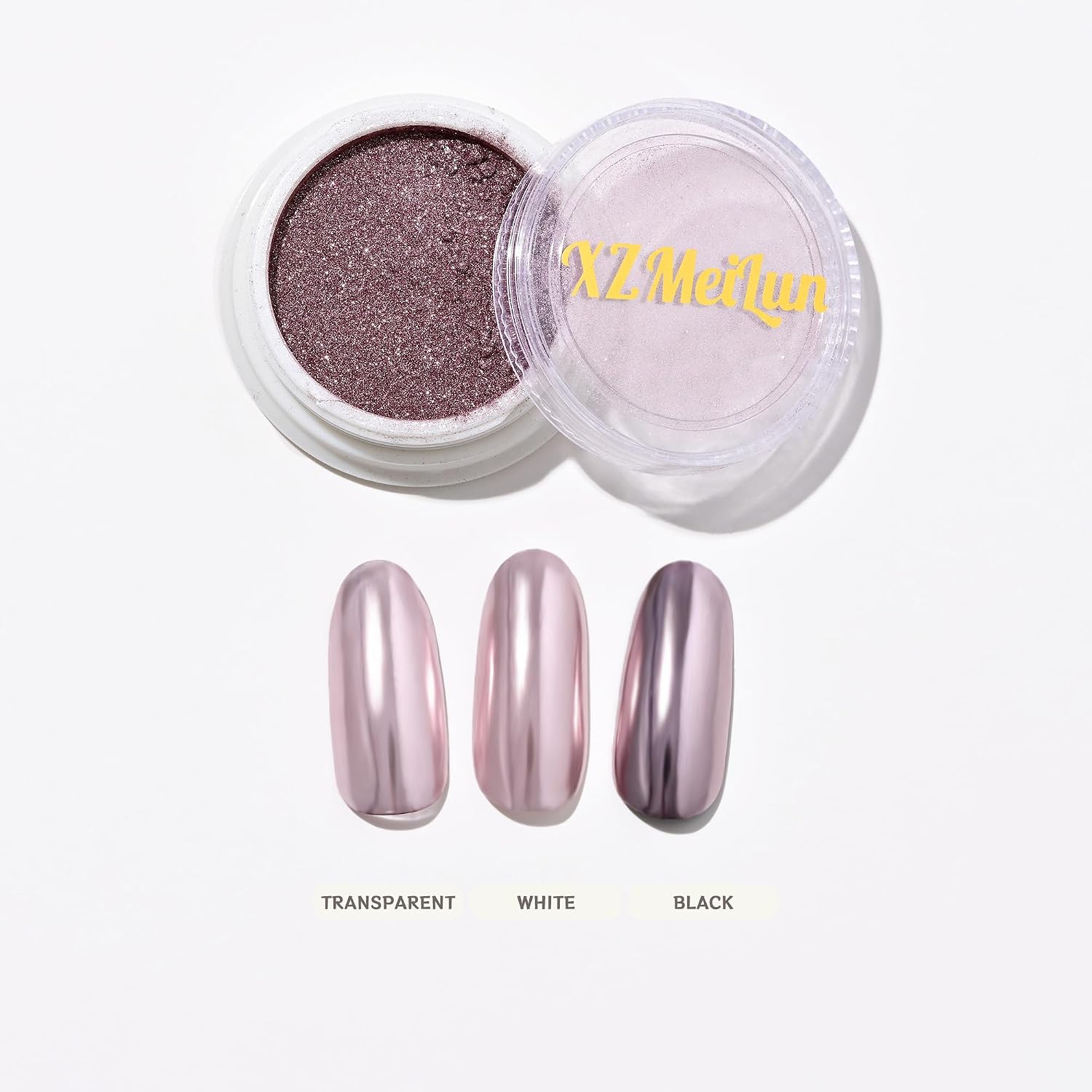 Champagne Purple Magic Mirror Chrome Nail Powder, Big-Capacity 1.5g Metallic Dust Holographic Effect Powder Pigment Glitter Manicure Kit, Nail Art, Can Mixed with Builder Gel Nail Polish Use image 2