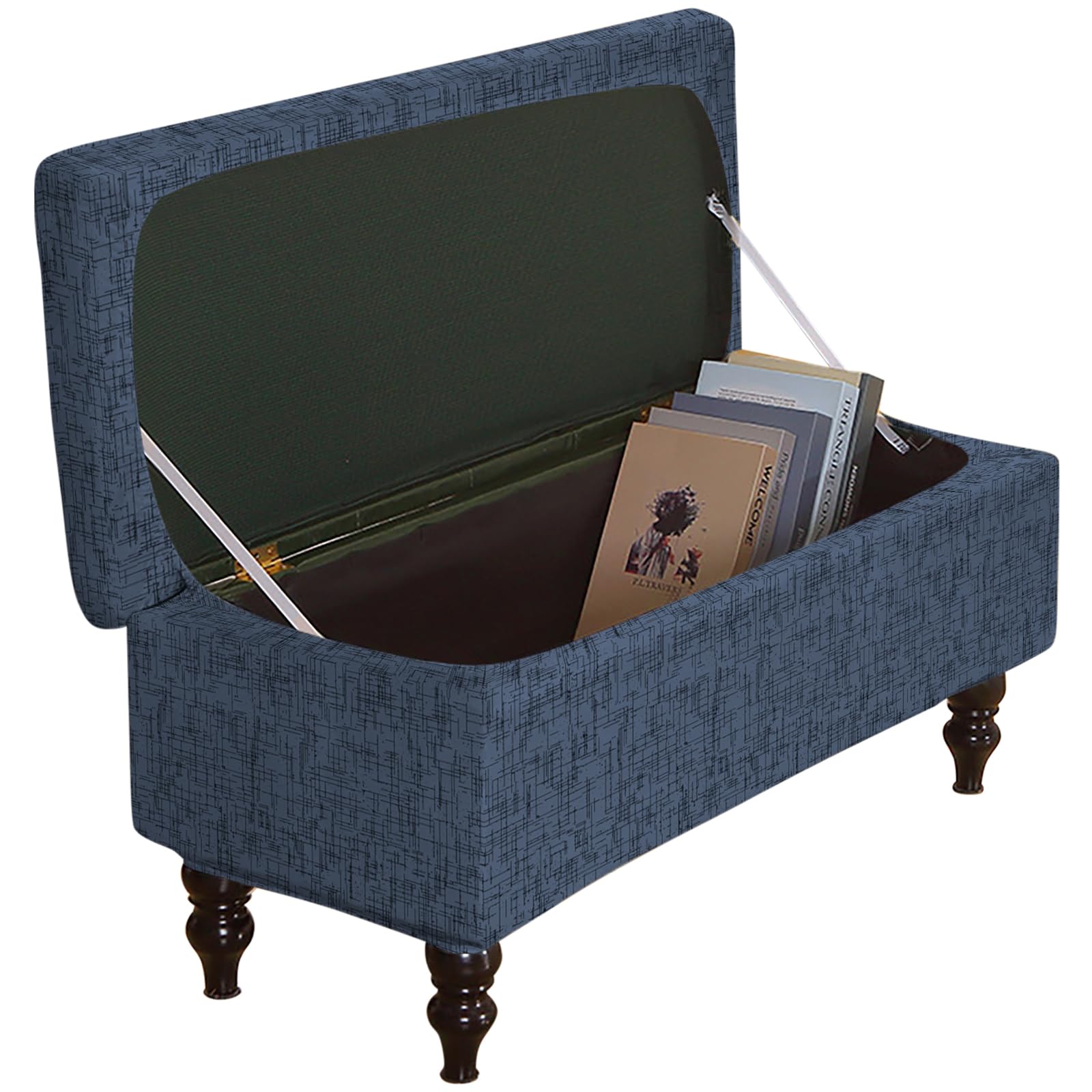 FUANGUI Ottoman Cover Slipcovers Rectangular Folding Stretch