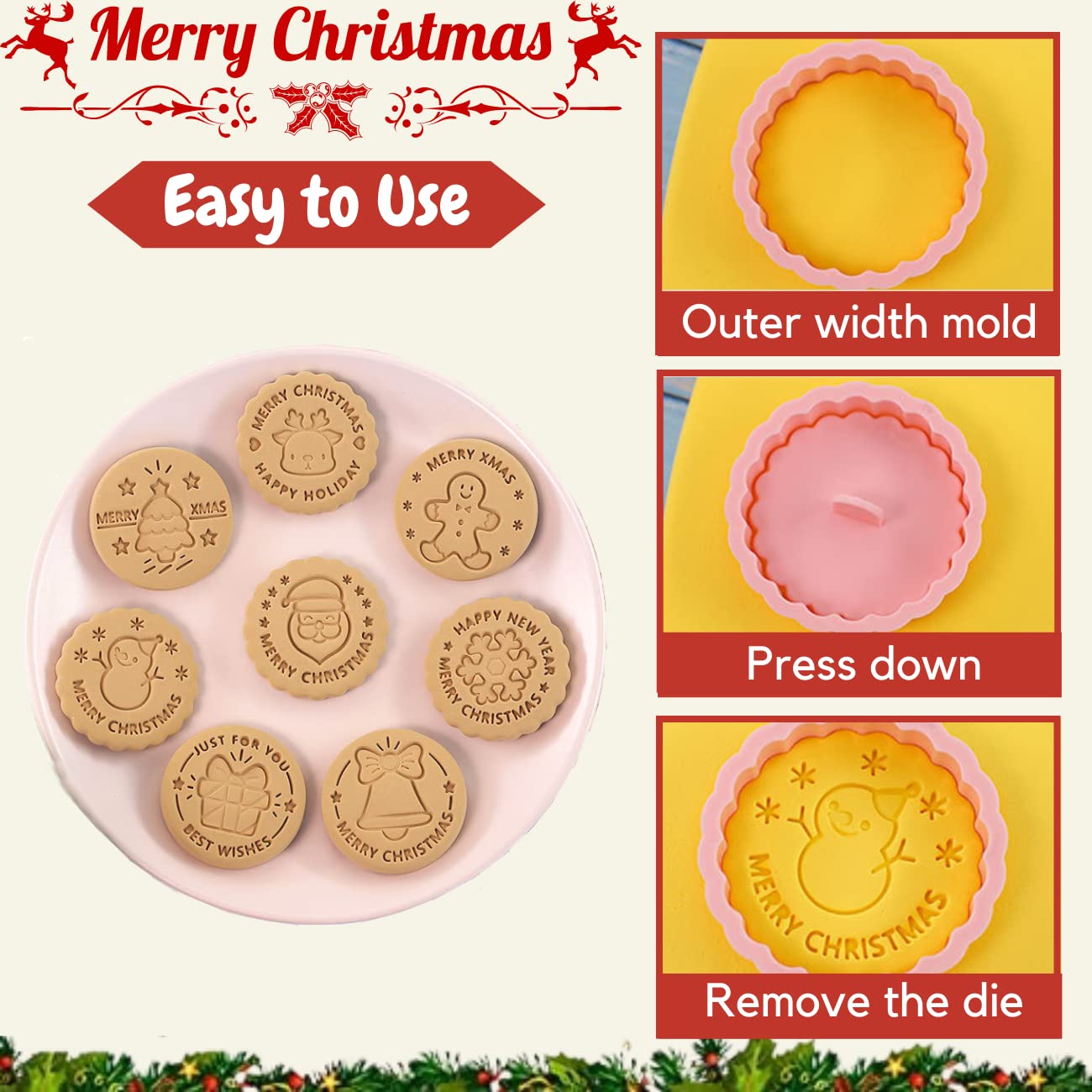 OUNONA 28 Pezzi Forme Biscotti Natale Tagliabiscotti Natale Diy