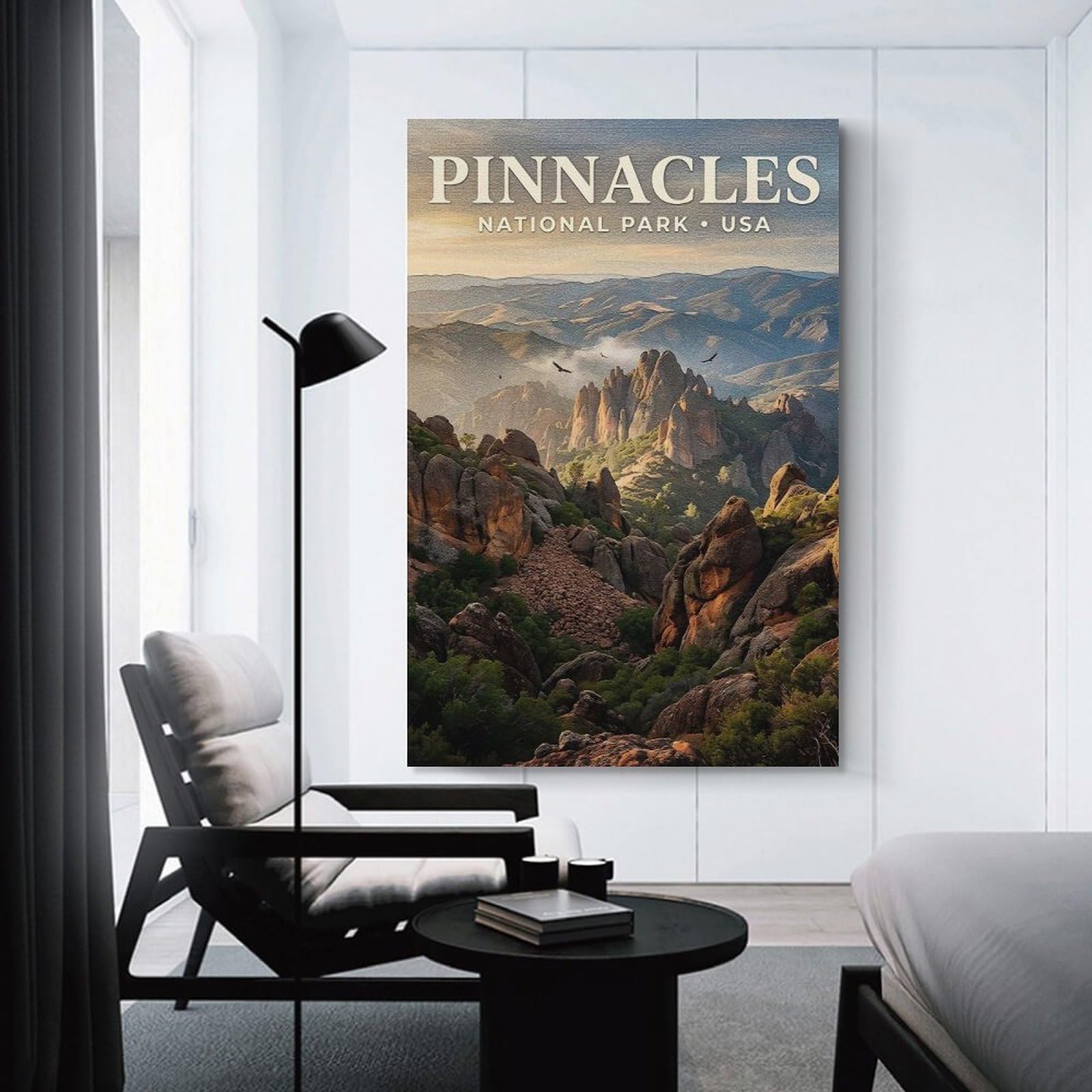 Junmoney Pinnacles National Park USA Landscape Wall Decor Canvas Print, 20x30inch(50x75cm), for Home Lounge, Bedroom Or Reading Nook, Decorative Artwork for Empty Walls