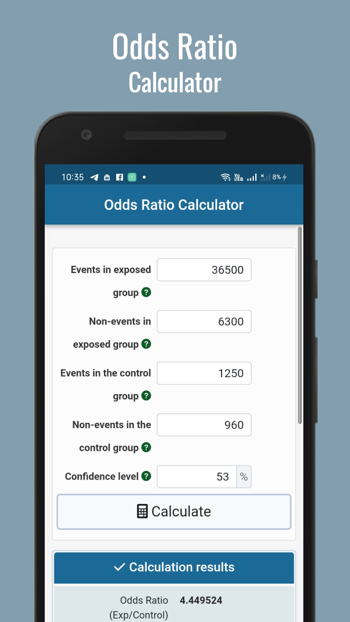 Odds Ratio Calculator - App on Amazon Appstore
