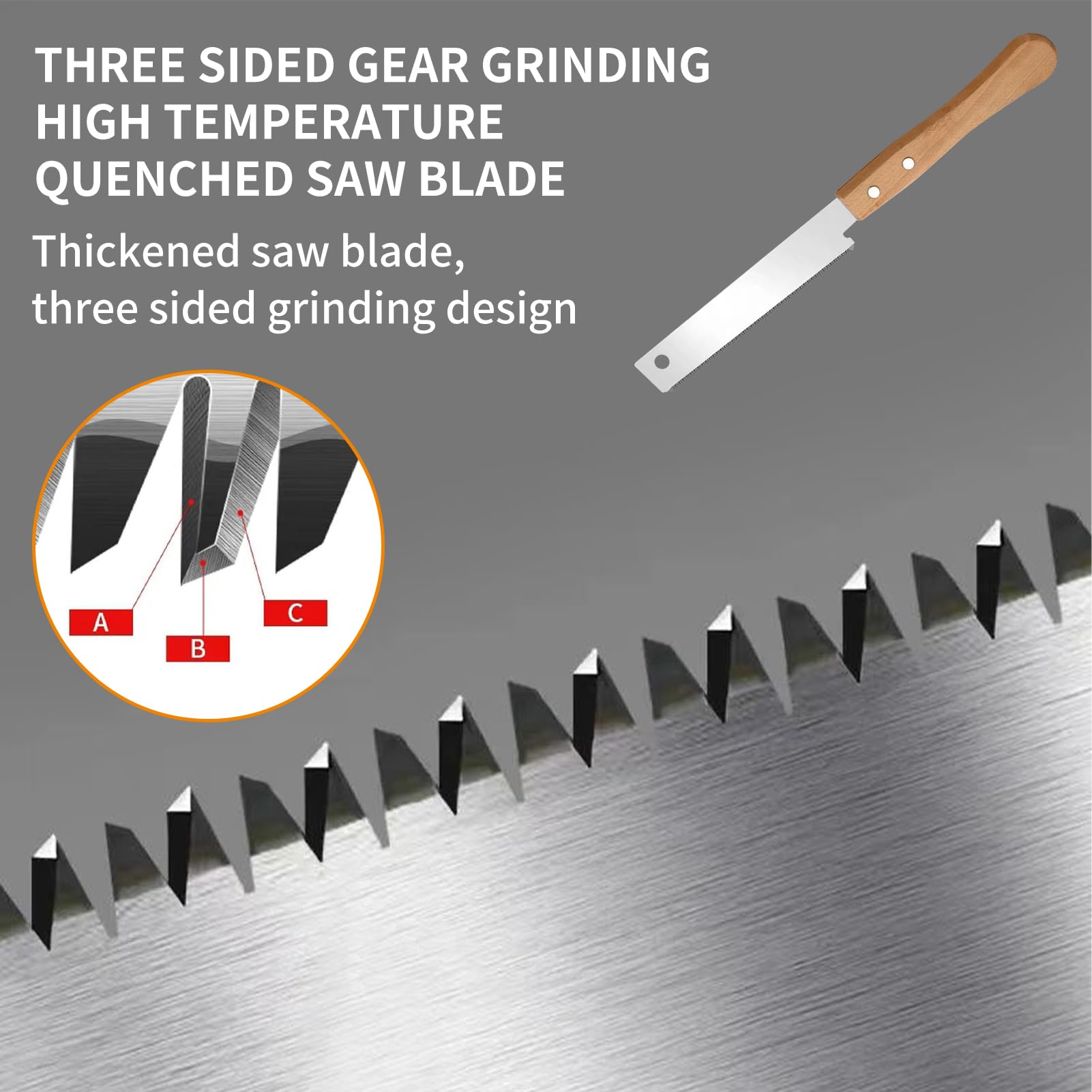 Small Japanese Pull Saw, Hand Saw for Fine Cutting Wood Flush Cut Saws, Woodworking Tool - Image 3