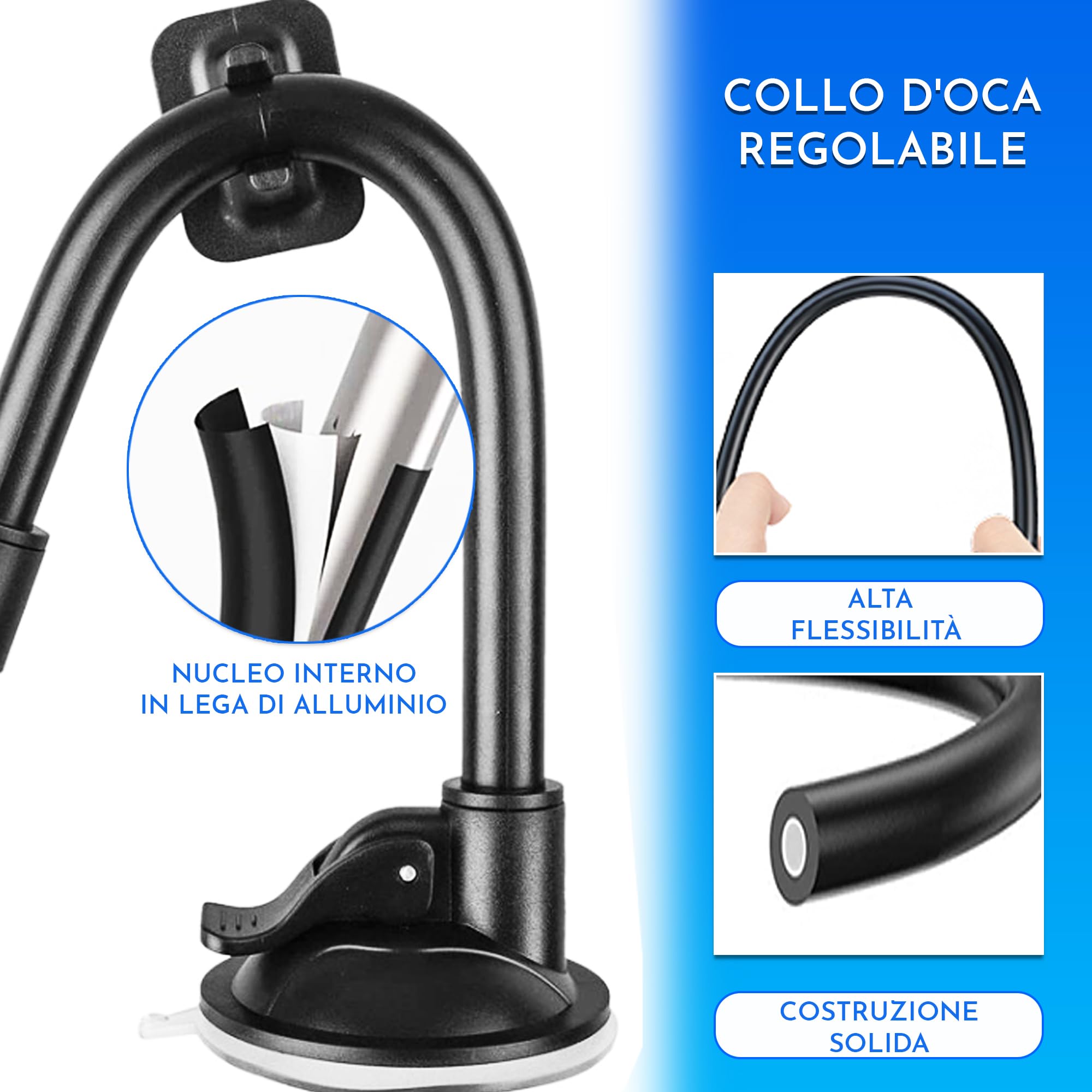 Supporto tablet auto cruscotto parabrezza per tutti i tablet