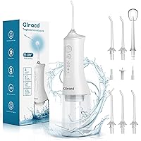 Glracd Idropulsore Dentale Portatile Irrigatore, 4 Modalità e Capacità 300ML Elettrico Water Flosser