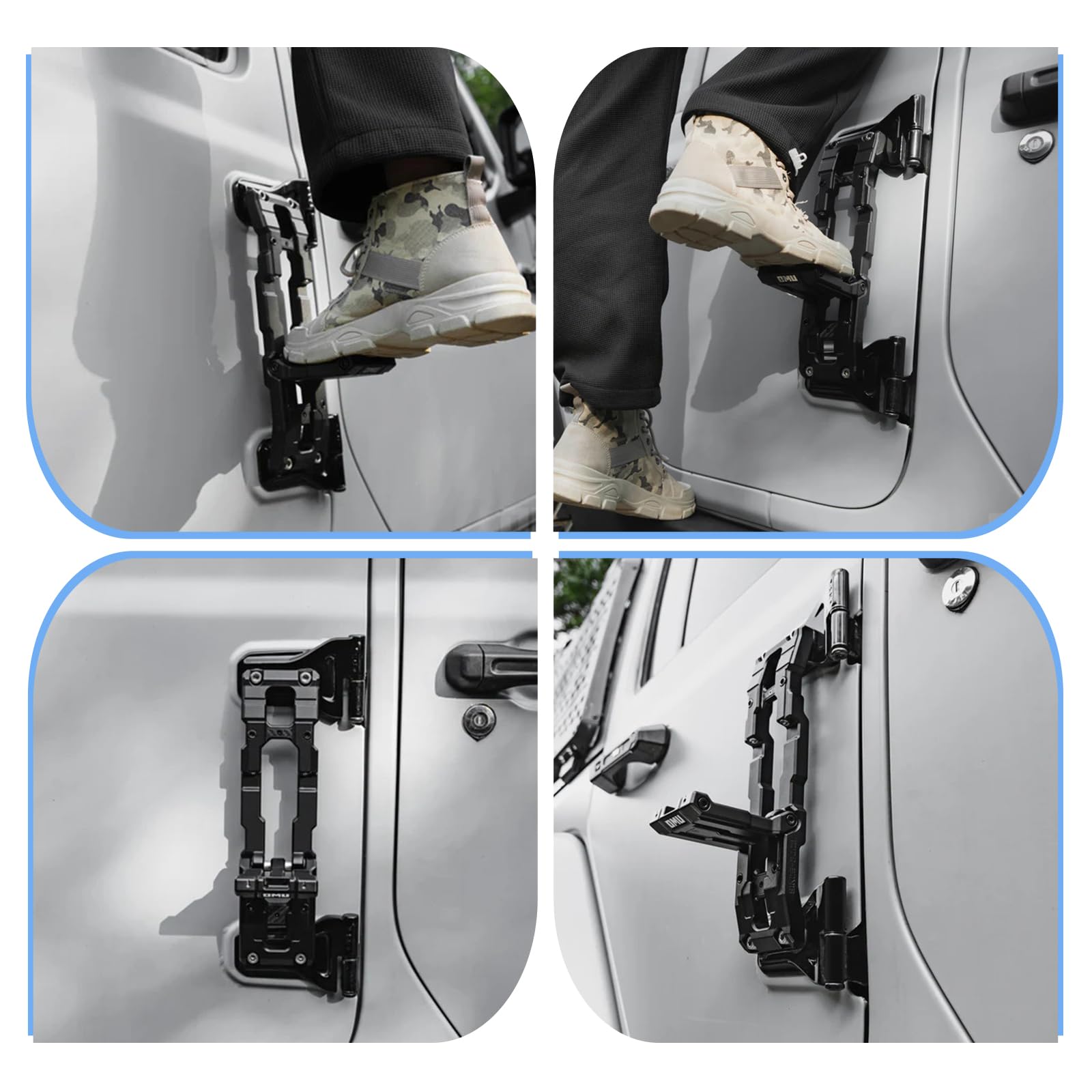 Amazon | ドアヒンジステップアルミ折りたたみフットペダルJeep