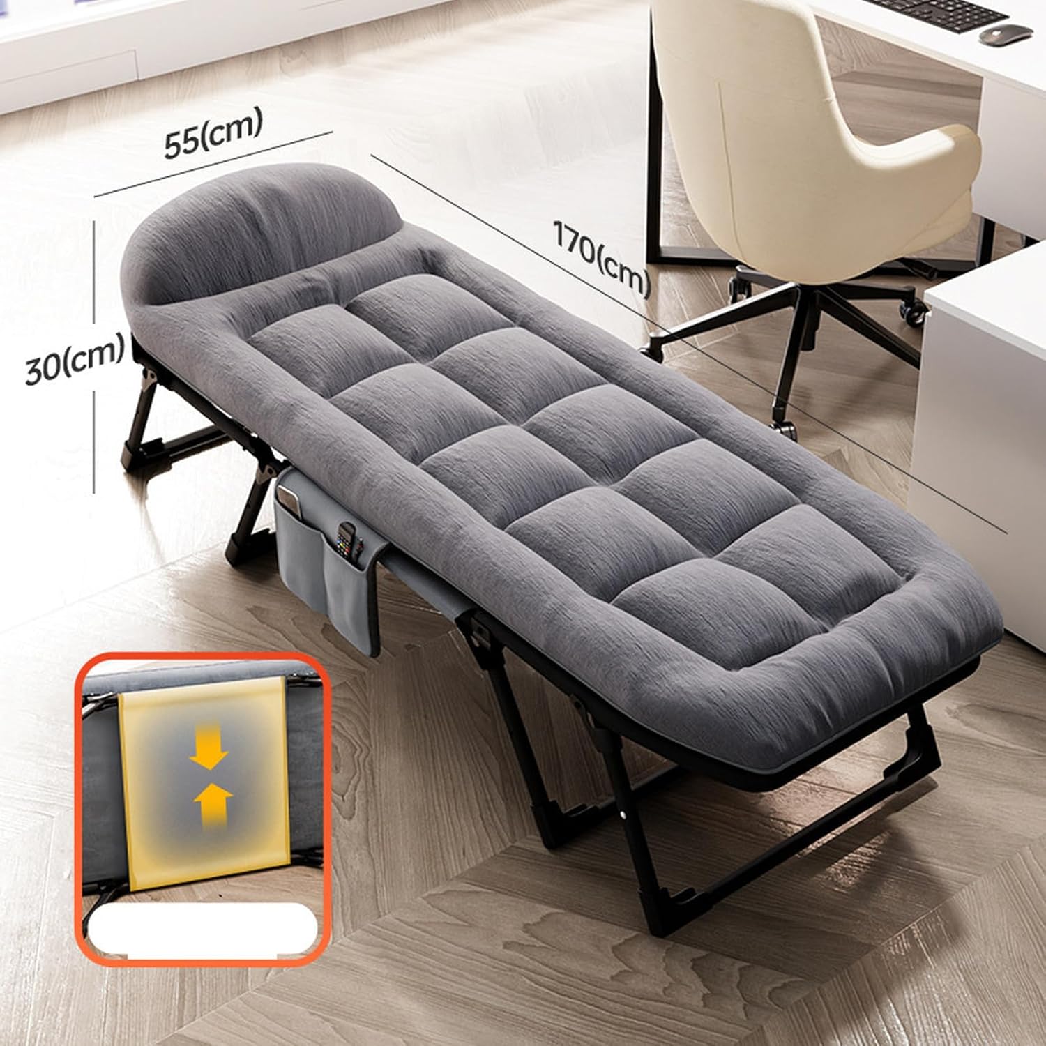 THLD 室内 折り畳みベッド 190CM 一人掛け コンパクト 昼寝ワンルーム 来客 部屋 仮眠 快適 簡単収納 グリーン ポータ