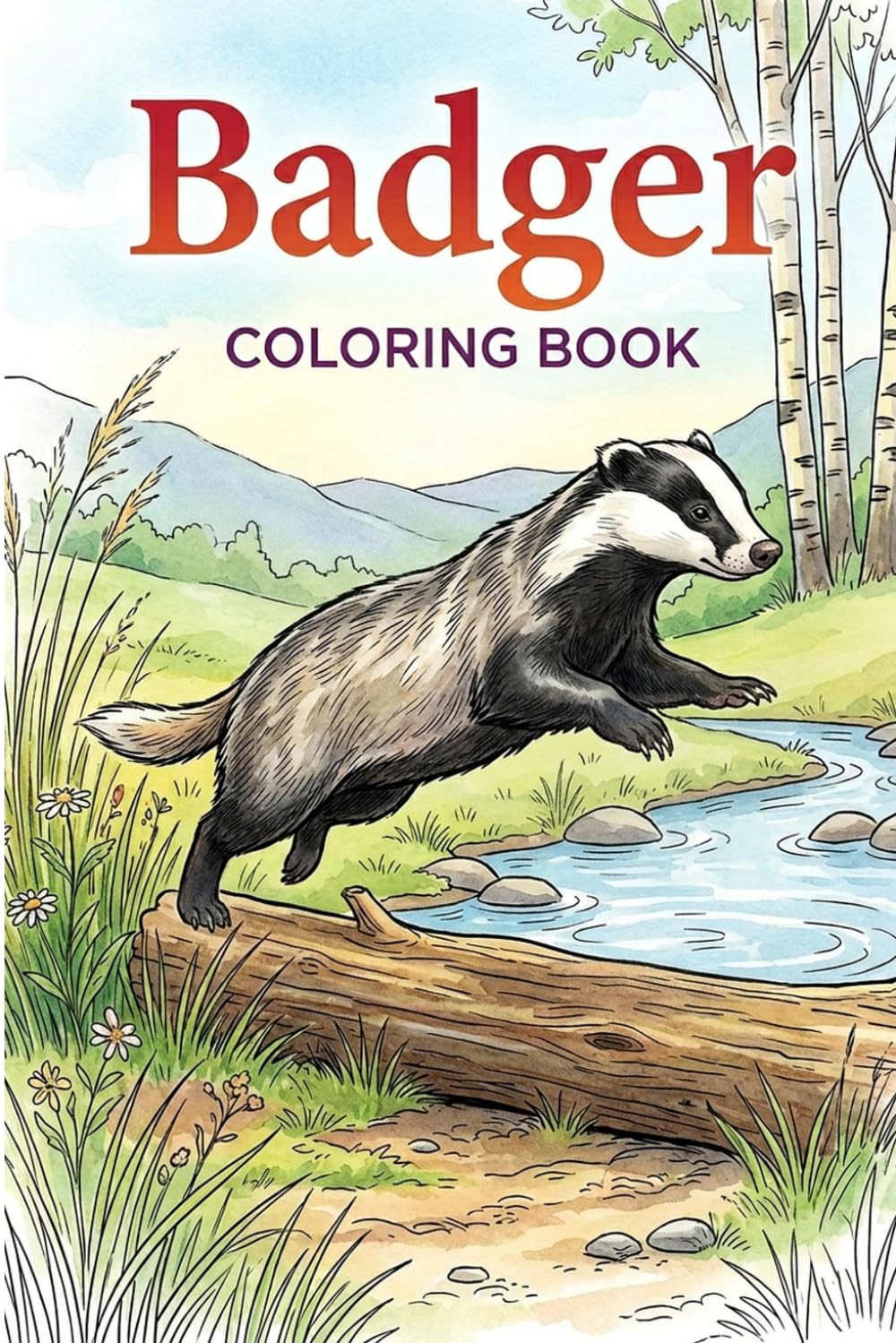 Badger Coloring Book: 25 Delightful Badger Designs for Relaxing Coloring Fun