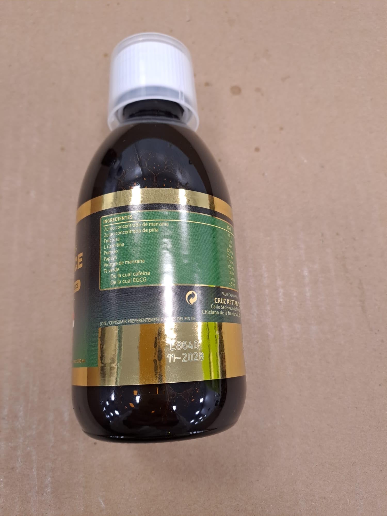 l carnitina cruz verde Complemento Alimenticio Líquido con L-Carnitina, Té Verde, Vinagre de Manzana, Piña, Papaya y Pomelo | Botella de 250 ml Quantity:5 mg + 5 mg My TOP Fat Loss mental heal