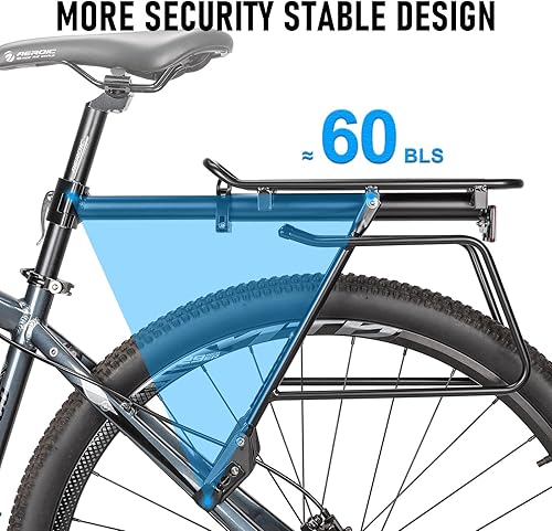 Miniatura 2 de Portabicicletas trasero  Soporte de carga para bicicleta de liberación rápida  Gran capacidad para bicicletas de 60 libras, soporte de transporte de