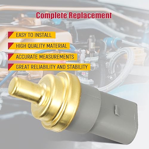 Miniatura 3 de AUTEX Interruptor del sensor de temperatura del refrigerante del motor Remitente 158-0784 06A919501A compatible con Audi A4 A5 A6 Q5 Q7 TT R8 VW