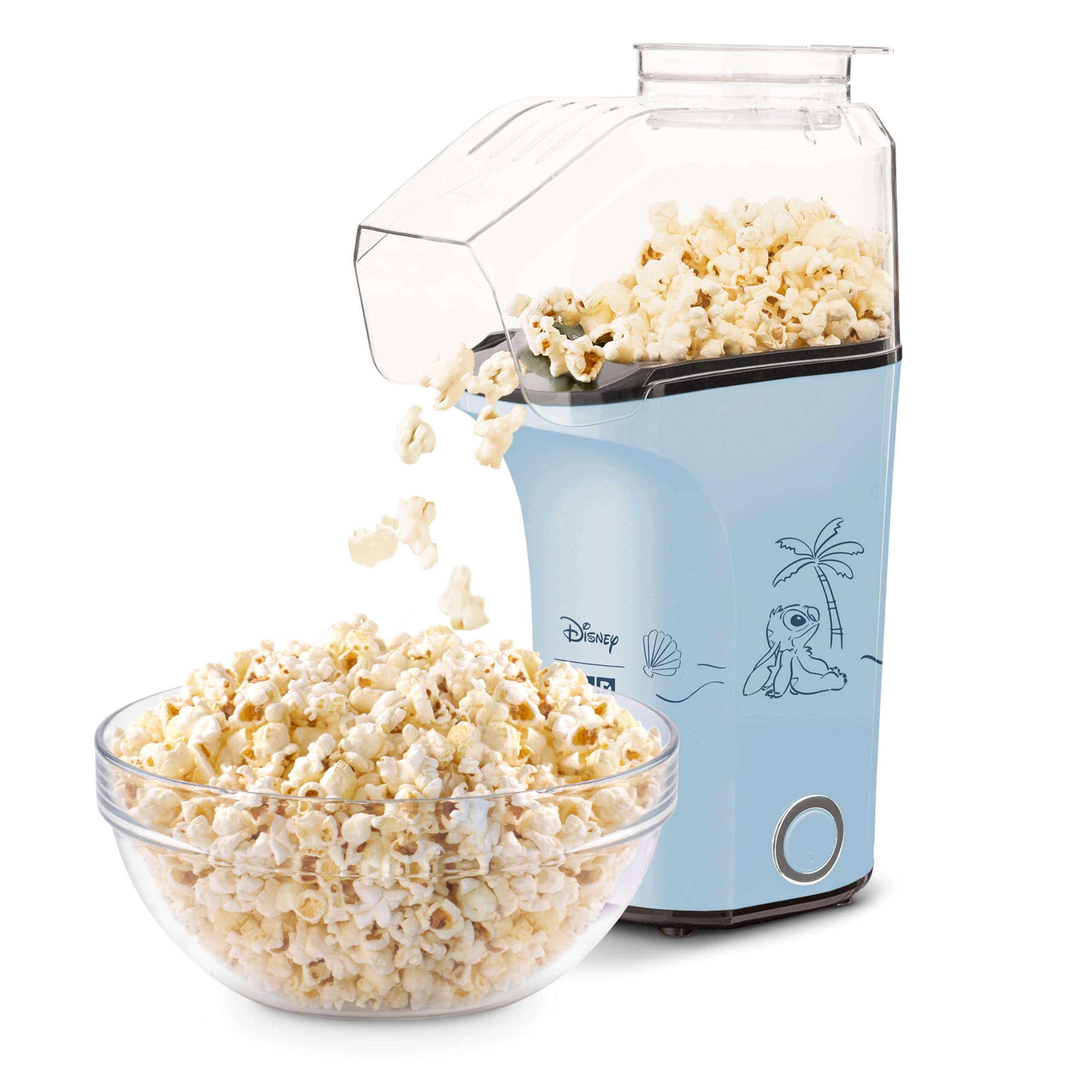Disney Dash Fresh Popcorn Maker - Oil-Free Air Popcorn Popper - Includes Measuring Cups & Recipe Guide - Perfect for Movie Night - 16 Cup, Stitch-image-15