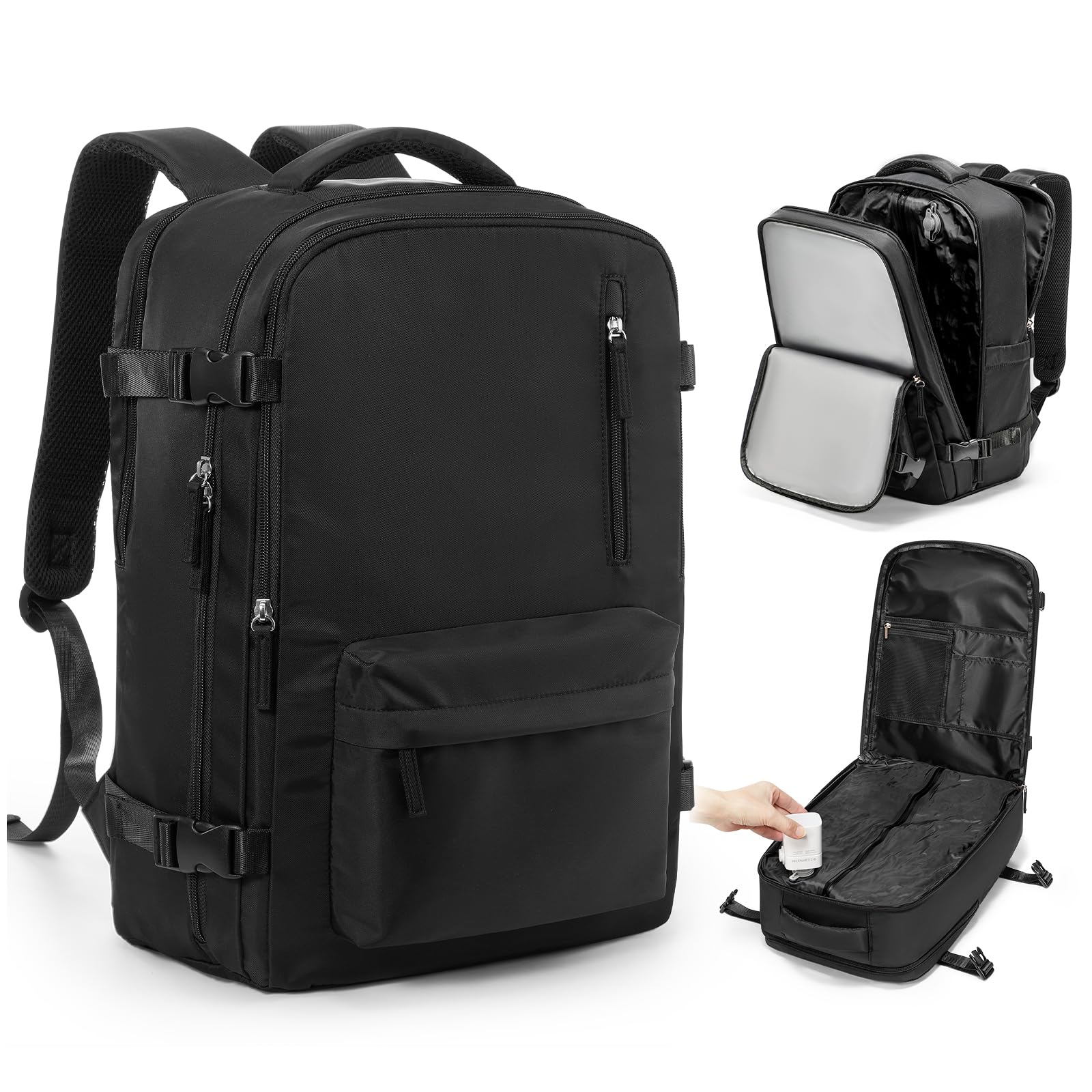 SZSYCN Zaino da Viaggio con Sottovuoto Ryanair 40x30x20 Wizzair Borse da Cabina per Ryanair 40x20x25 Bagaglio a Mano Sottovuoto con pompa,Zaino Casual per Laptop