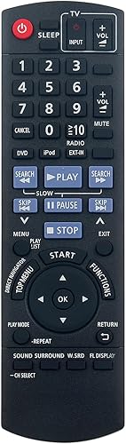 ECONTROLLY N2QAYB000514 Reemplazar el control remoto apto para el sistema de teatro PANASONIC SC-PT480P-K SAP-T480P SC-PT480 SA-PT480