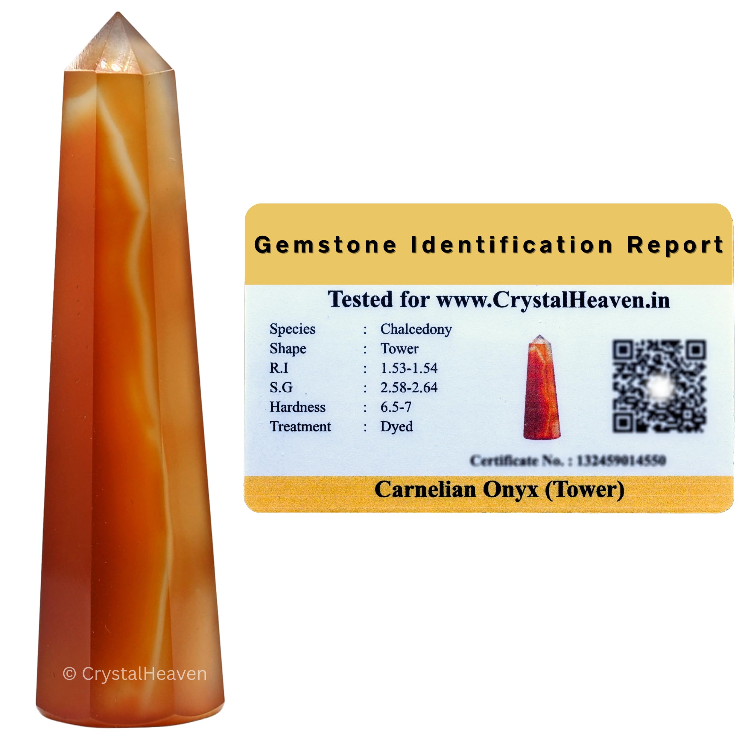 Crystal Heaven Carnelian Onyx Crystal Tower Obelisk Point For Chakra, Healing And Balancing - Aaa Grade Certified Gemstone Agate For Reiki Meditation Yoga Spiritual (2-3 Inches) (B0BJL436WX) Amazon Price History, Amazon Price Tracker