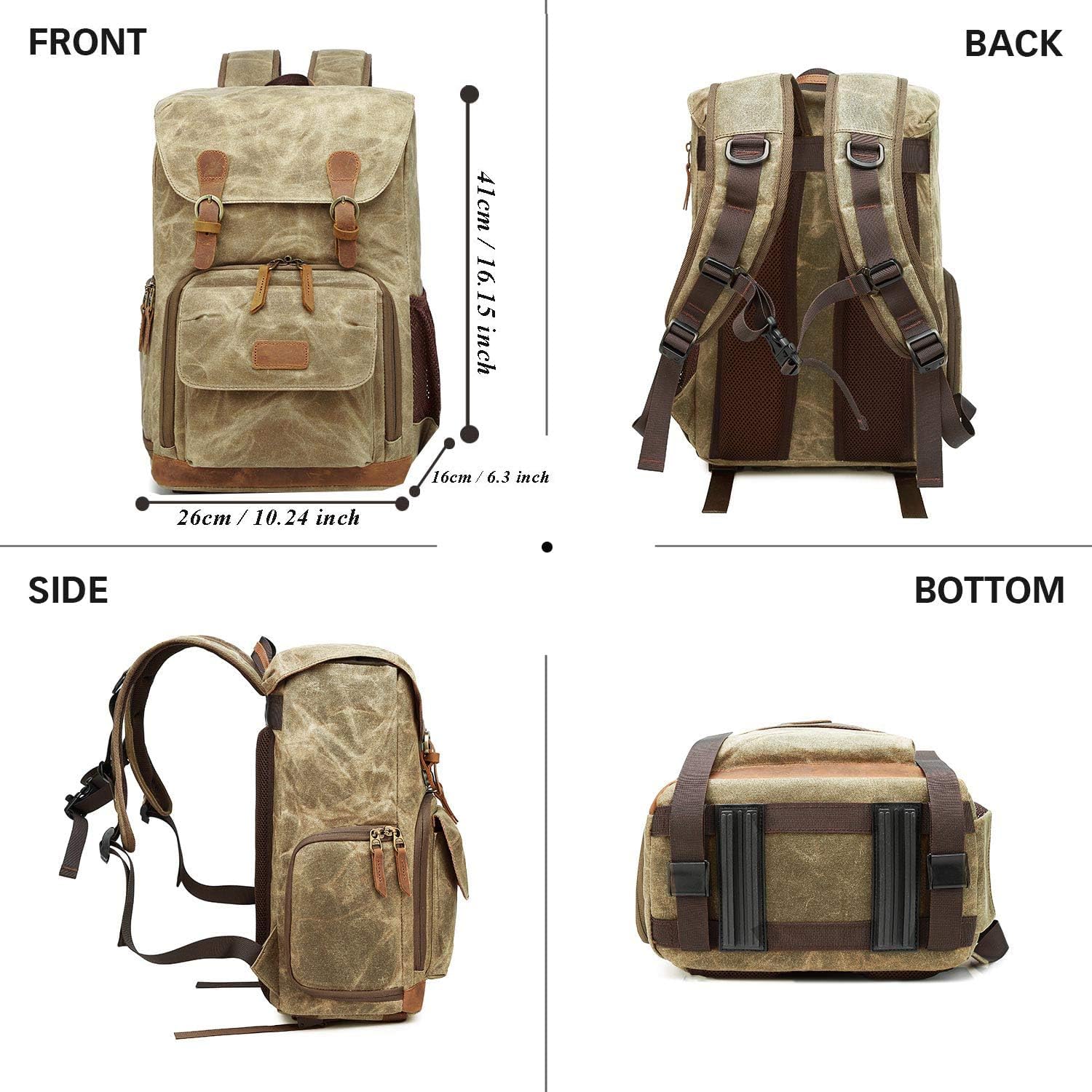 UBAYMAX Camera Backpack Waterproof Shockproof 15.6 Inch Laptop - Dettaglio