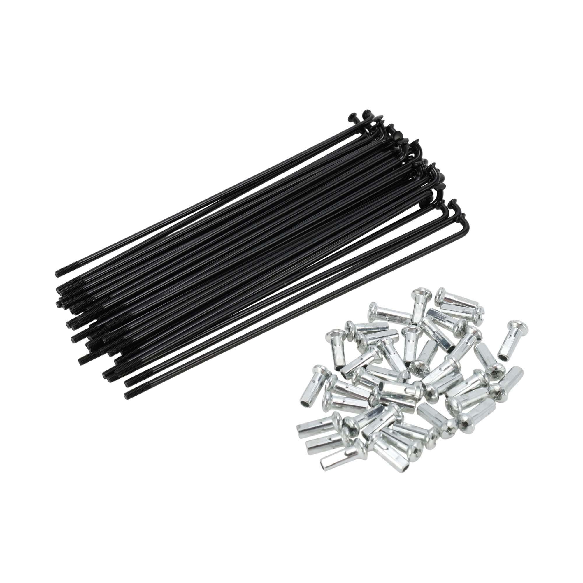 PARSKILO 38 Set 13G Bicycle Spokes 125mm Bike Wheel Spokes Carbon Steel Black