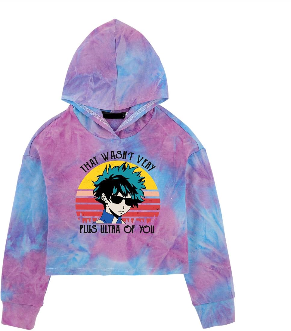 MORGENLICHT Kids Girls My Hero Academia Friends Tie Dye Crop Top Hoodies  Deku Anime Sweatshirt( 9_years Deku Purple) : Amazon.in: Fashion