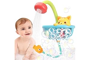 Kids Adjustable Duck Shower Head with Automatic Bubble Machine