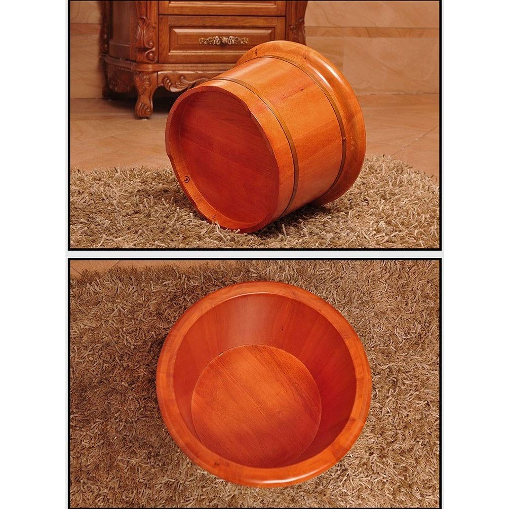Secchio per pediluvio in Legno, Vasca idromassaggio per pediluvio, vaschetta per Piedi ammollo, Secchio per pediluvio con Coperchio, vaschetta per pediluvio per Adulti, Secchiello in Legno per
