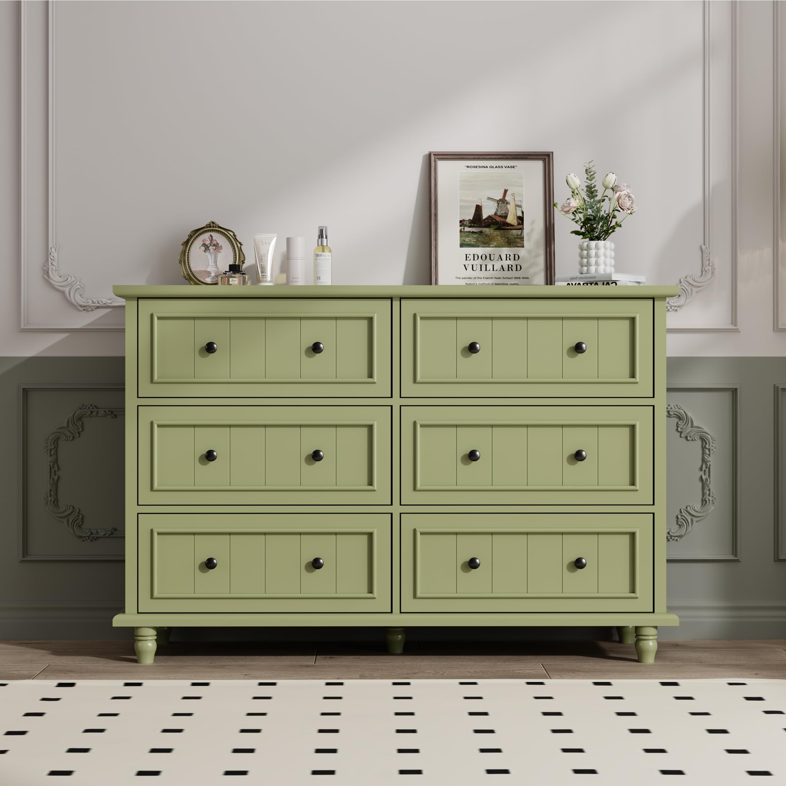 slim fit dress slacks Teddi® 6 Drawer Dresser with Customizable Knobs